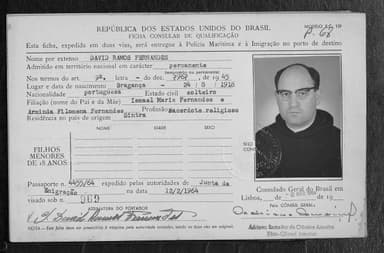 Passaporte de David Ramos Fernandes