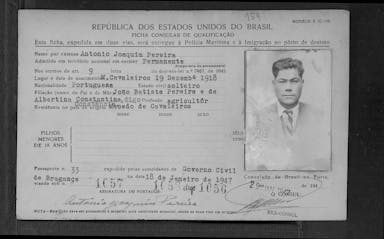 Passaporte de António Joaquim Pereira