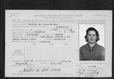 Passaporte de Natália de Jesus Morais