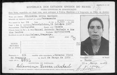 Passaporte de Felismina Luísa Machado