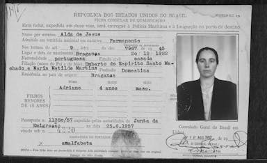 Passaporte de Alda de Jesus Machado